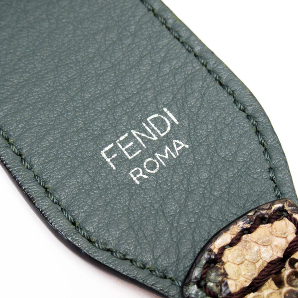 Fendi Python Shoulder Strap Beige Green - image 4